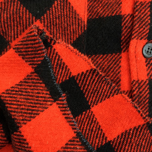 Vintage Arctic Wool Blend Red Black Plaid Jacket - Picture 7 of 7